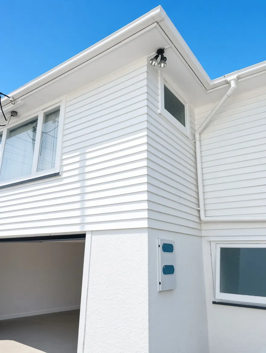New weatherboards fitted and painted